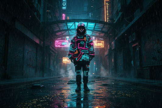 cyberpunk culture and streetwear exoticool neon signal graphic tee