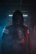 Exoticool-I-See-You-Alien-Signal-Tee-Masked-Figure-Forest-Cyberpunk-Streetwear