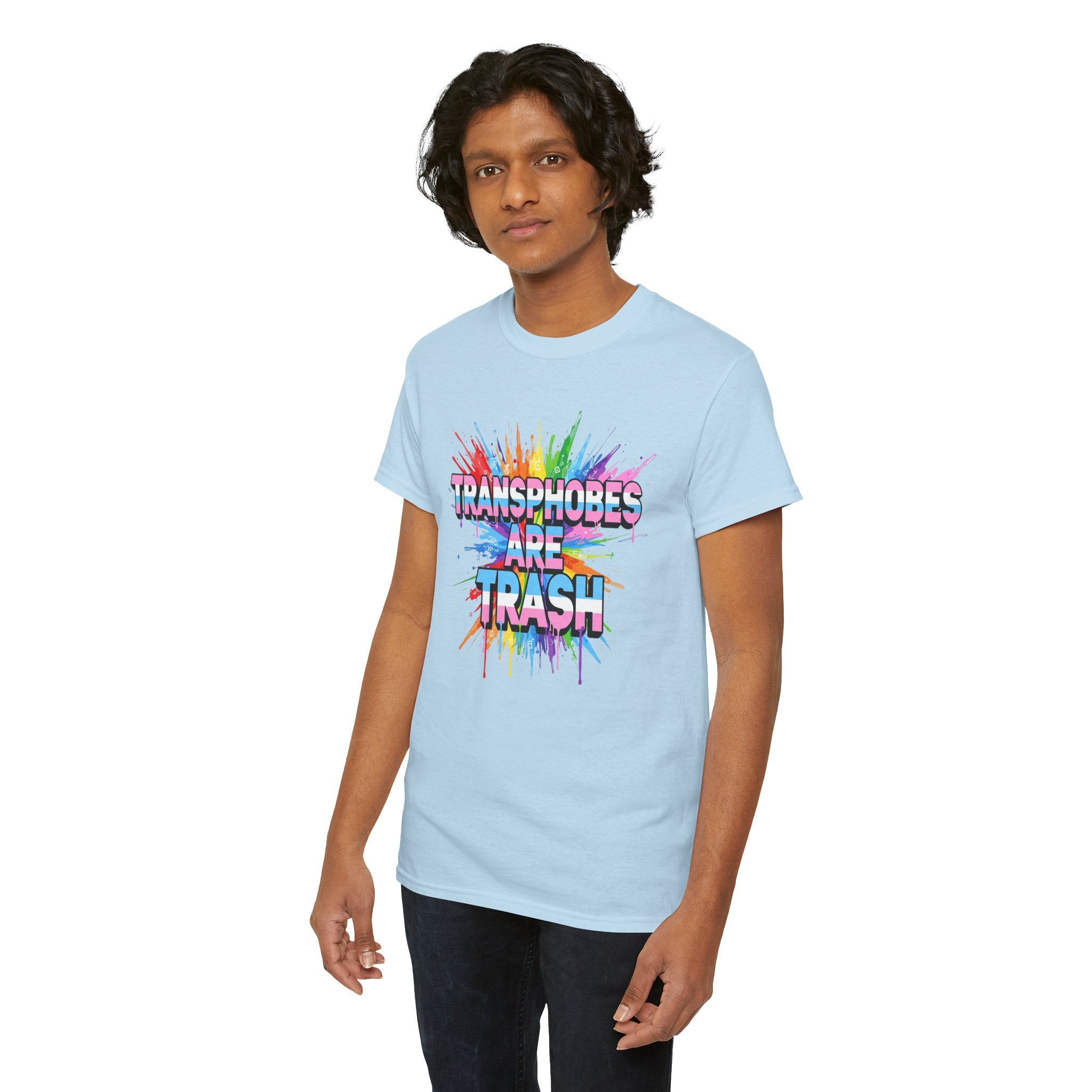 Transphobes Are Trash Tee — Pride Rainbow Activist T-Shirt