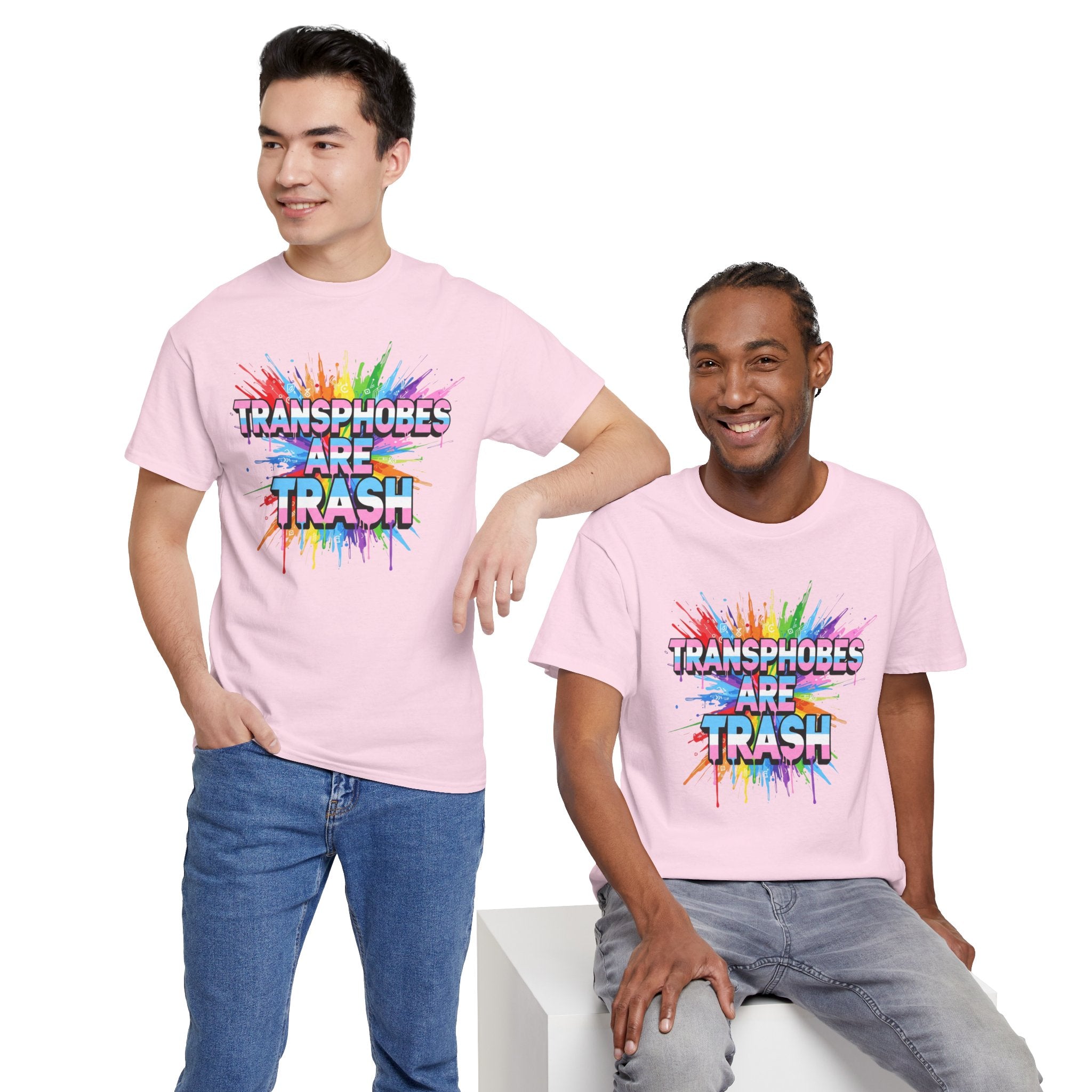 Transphobes Are Trash Tee — Pride Rainbow Activist T-Shirt