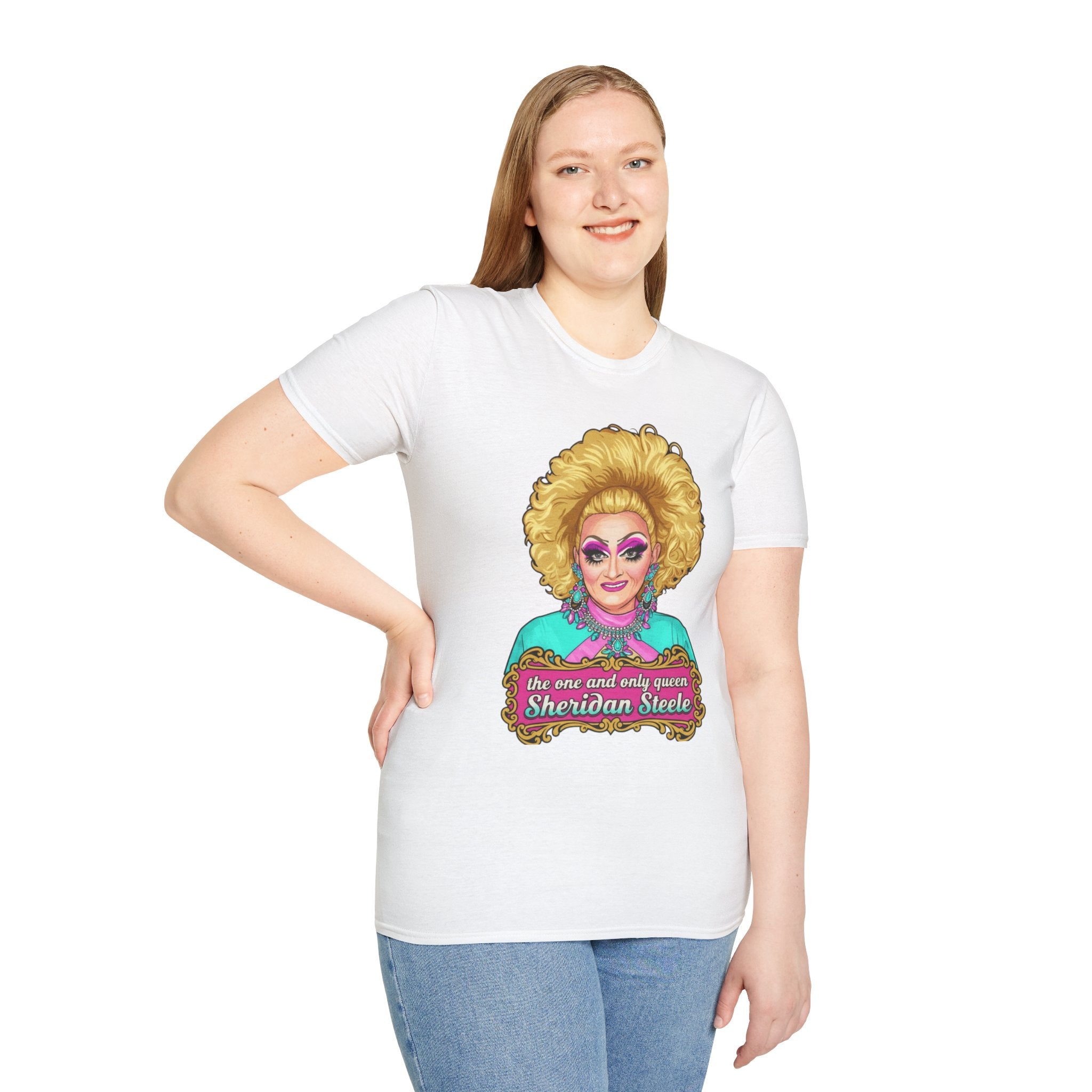 Sheridan Steele Queen Portrait T-Shirt — 'the one and only queen' Drag Pride Tee