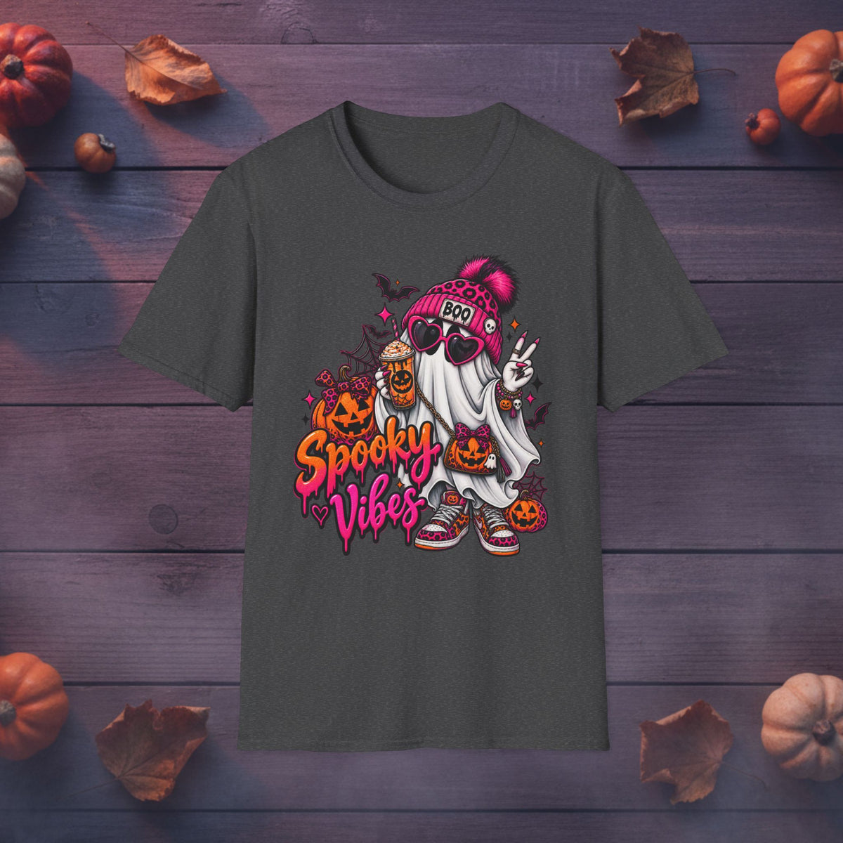 Spooky Vibes Ghost — Funny Halloween Graphic Tee