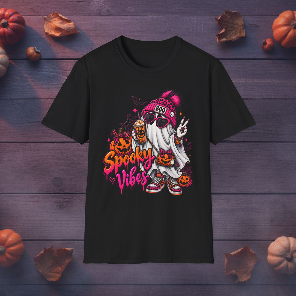 Spooky Vibes Ghost — Funny Halloween Graphic Tee