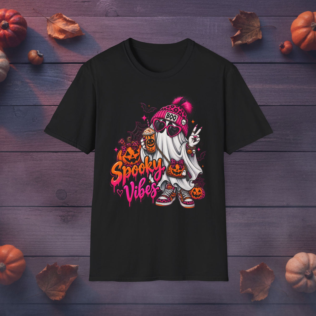 Spooky Vibes Ghost — Funny Halloween Graphic Tee