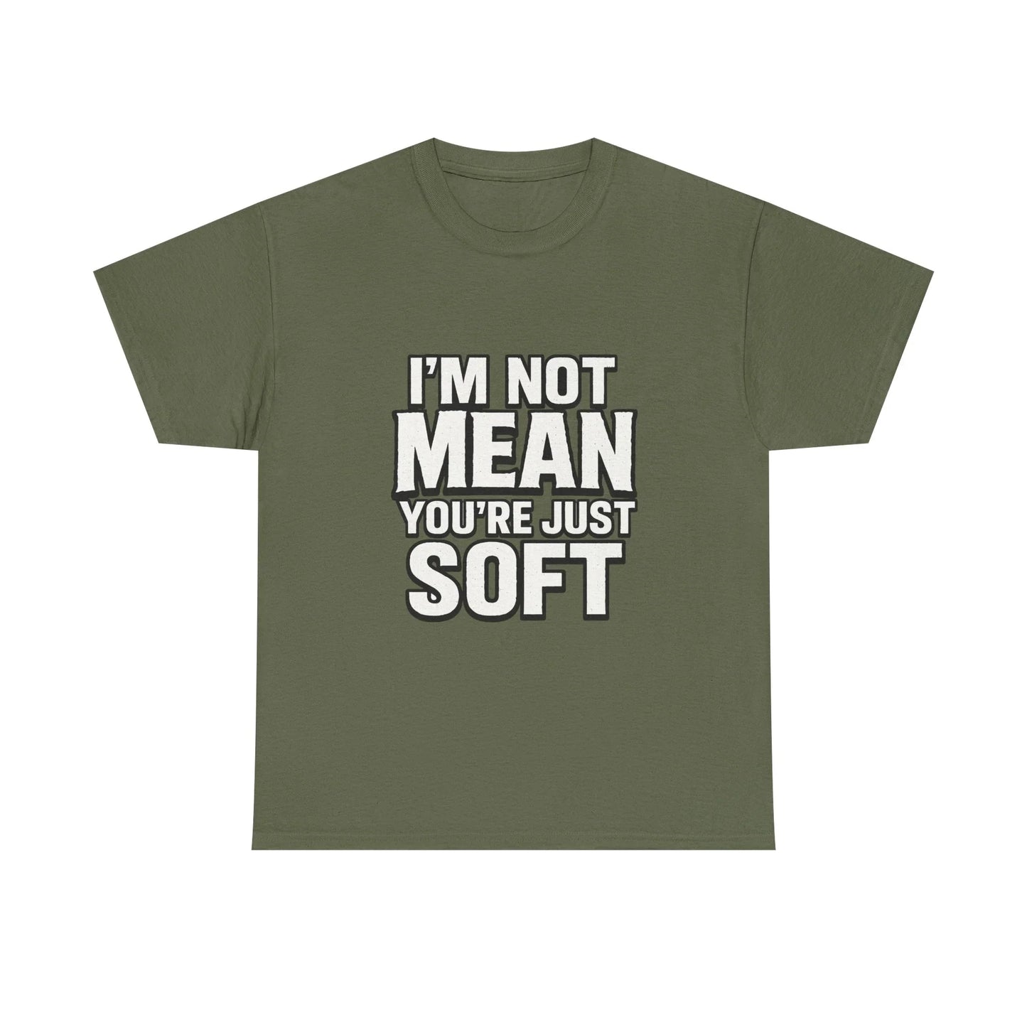 Funny Graphic Tee - Unisex Heavy Cotton Military Green