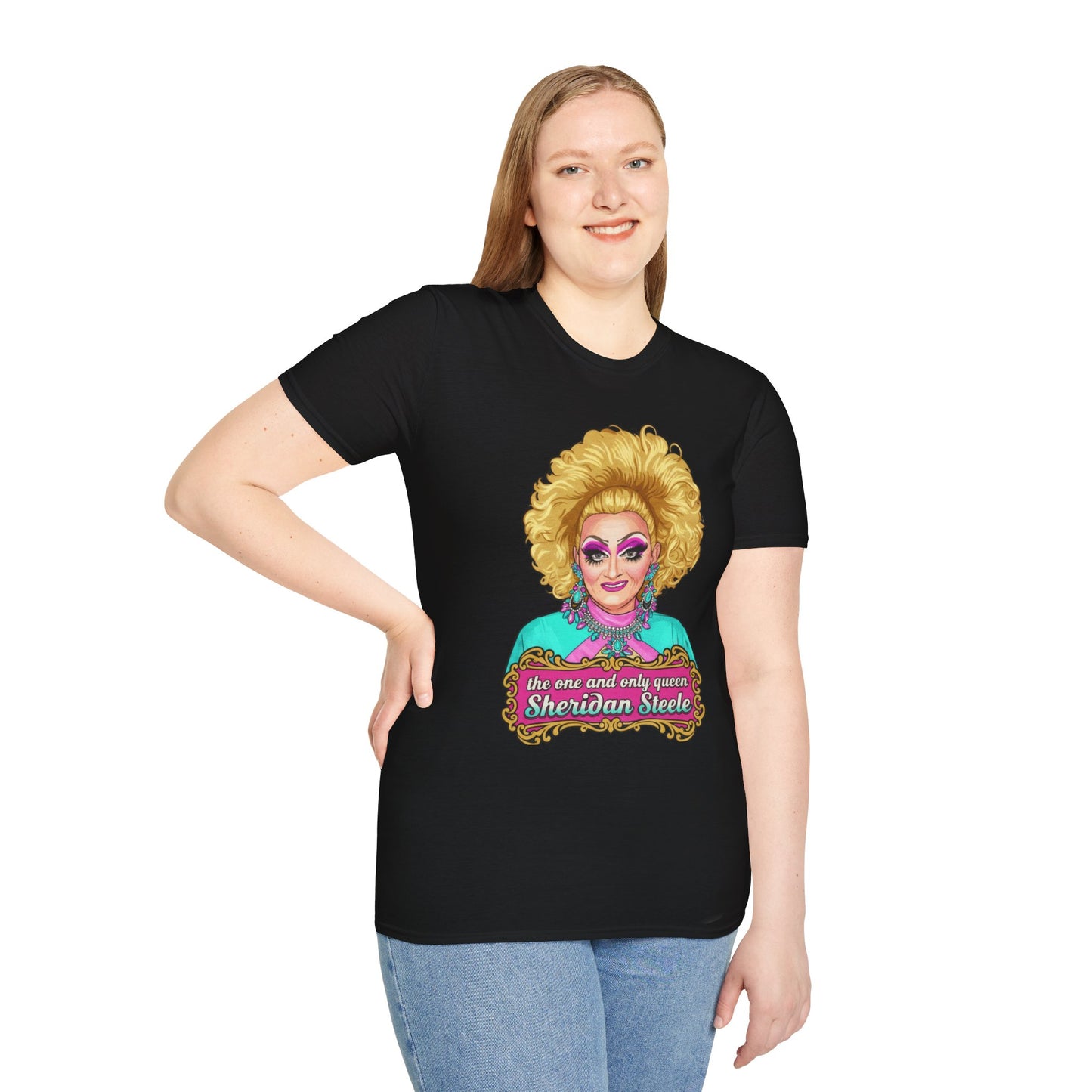 Sheridan Steele Queen Portrait T-Shirt — 'the one and only queen' Drag Pride Tee