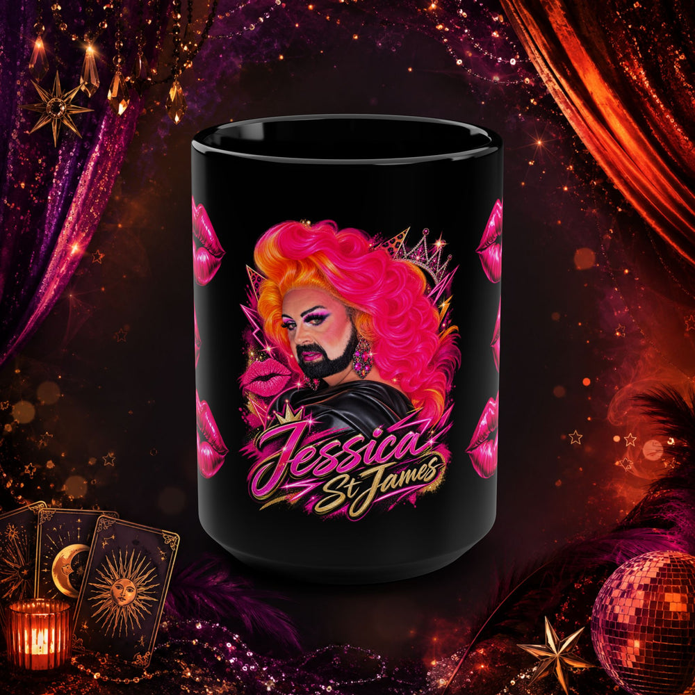Jessica St. James Diva Energy 15oz Black Mug