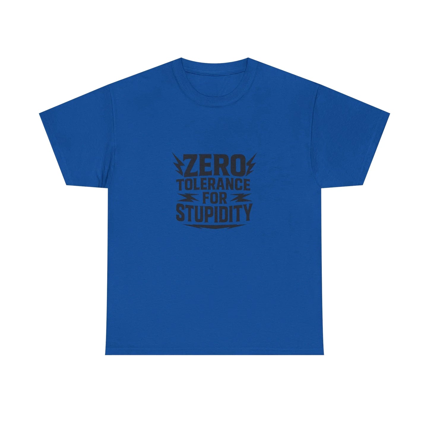 Funny Zero Tolerance Unisex Tee Royal