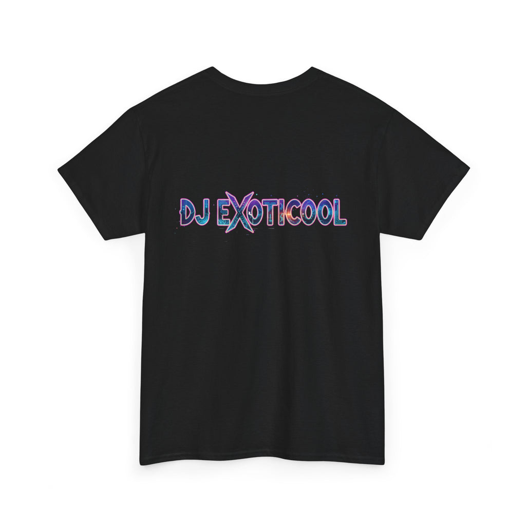 DJ ExoticCool Alien DJ T-Shirt — Neon Space Turntable Tee
