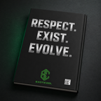 Back cover of the Transphobes Are Trash hardcover journal featuring Exoticool alien artwork.
