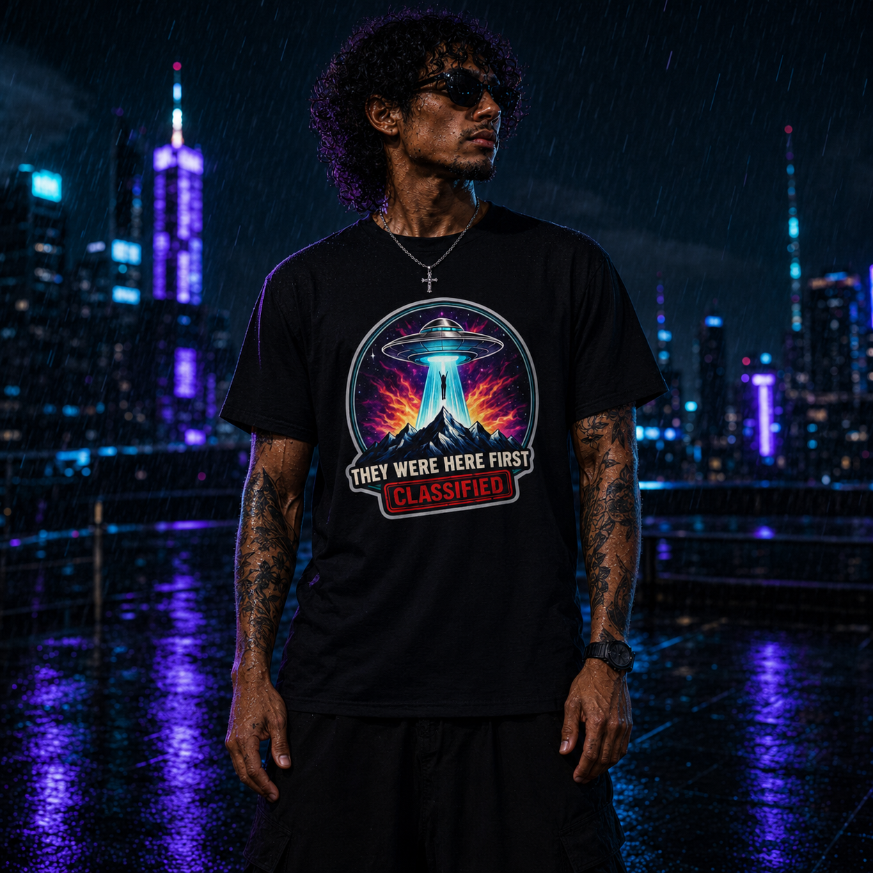 They Were Here First — Vintage UFO Graphic Tee