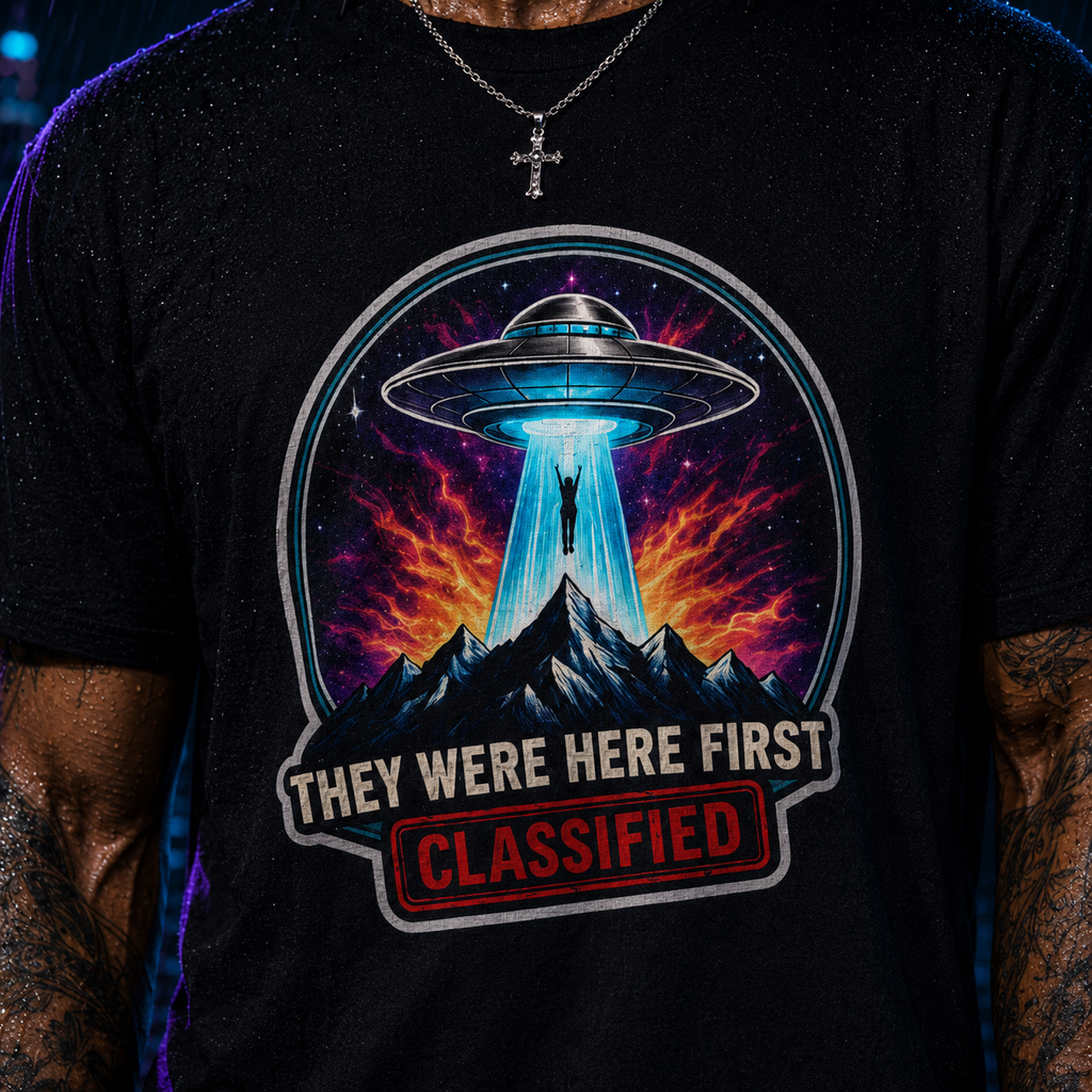 They Were Here First — Vintage UFO Graphic Tee