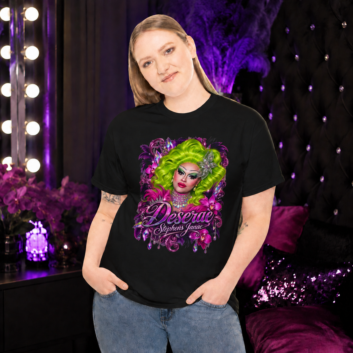Deseraè Stephens Janaè — Neon Majesty Portrait Tee