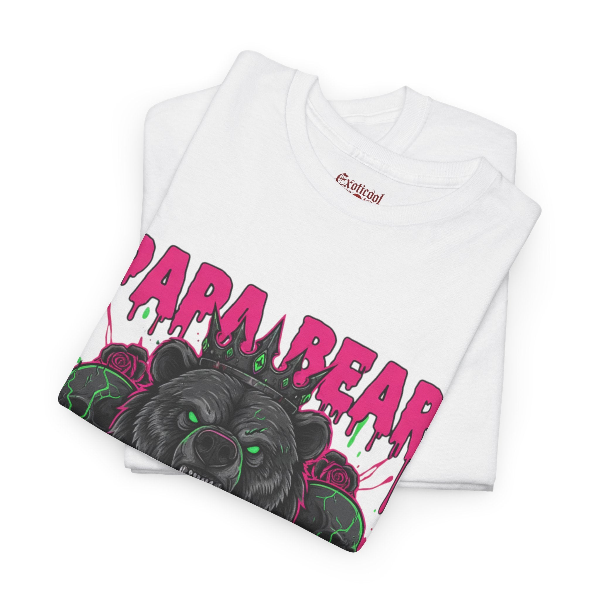 Papa Bear Personalized Tee — Dark Retro Bear "Mike" Graphic