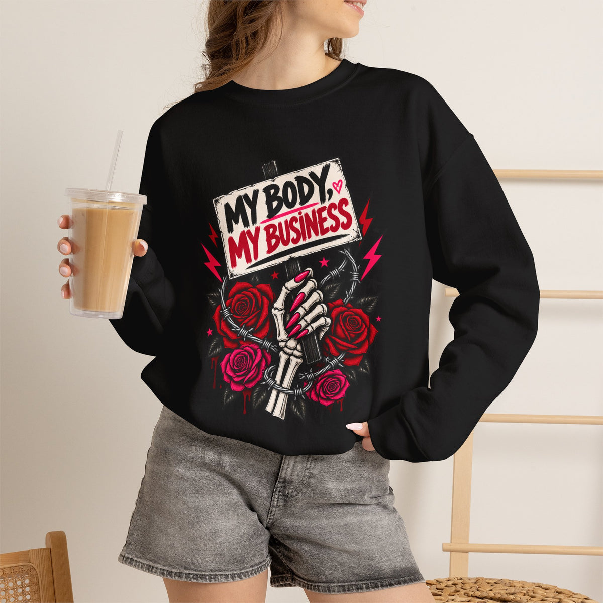 My Body, My Business Crewneck