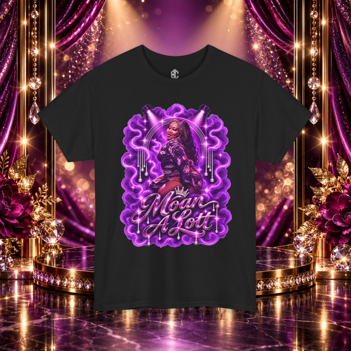 Moan A Lott Purple Spotlight Heavy Cotton Tee
