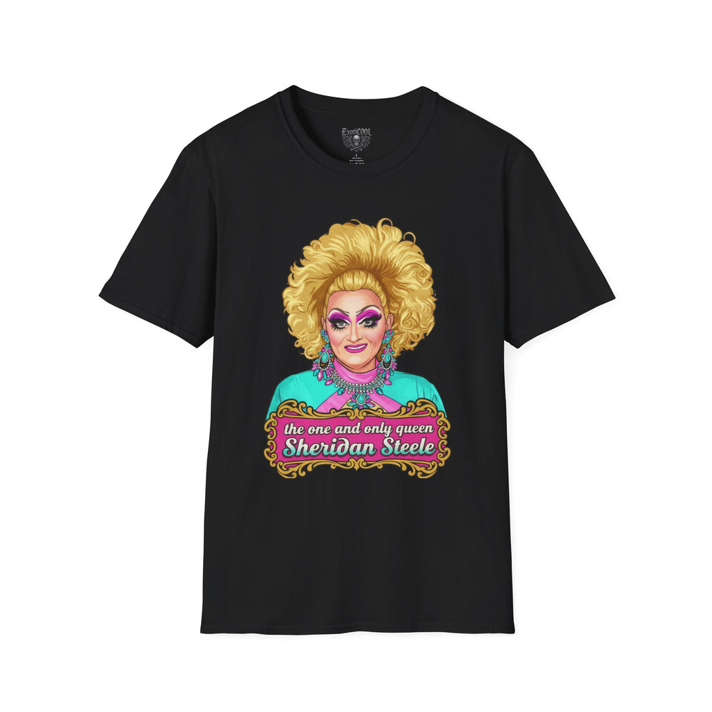 Sheridan Steele Queen Portrait T-Shirt — 'the one and only queen' Drag Pride Tee