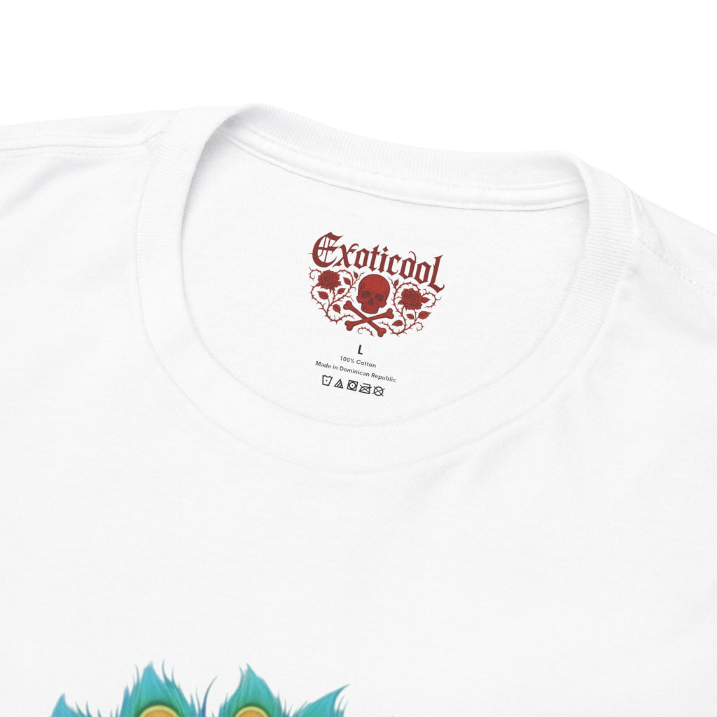 Peacock Pretty Pitbull Tee — Bold Peacock & ‘Nicki’ Graphic T-Shirt