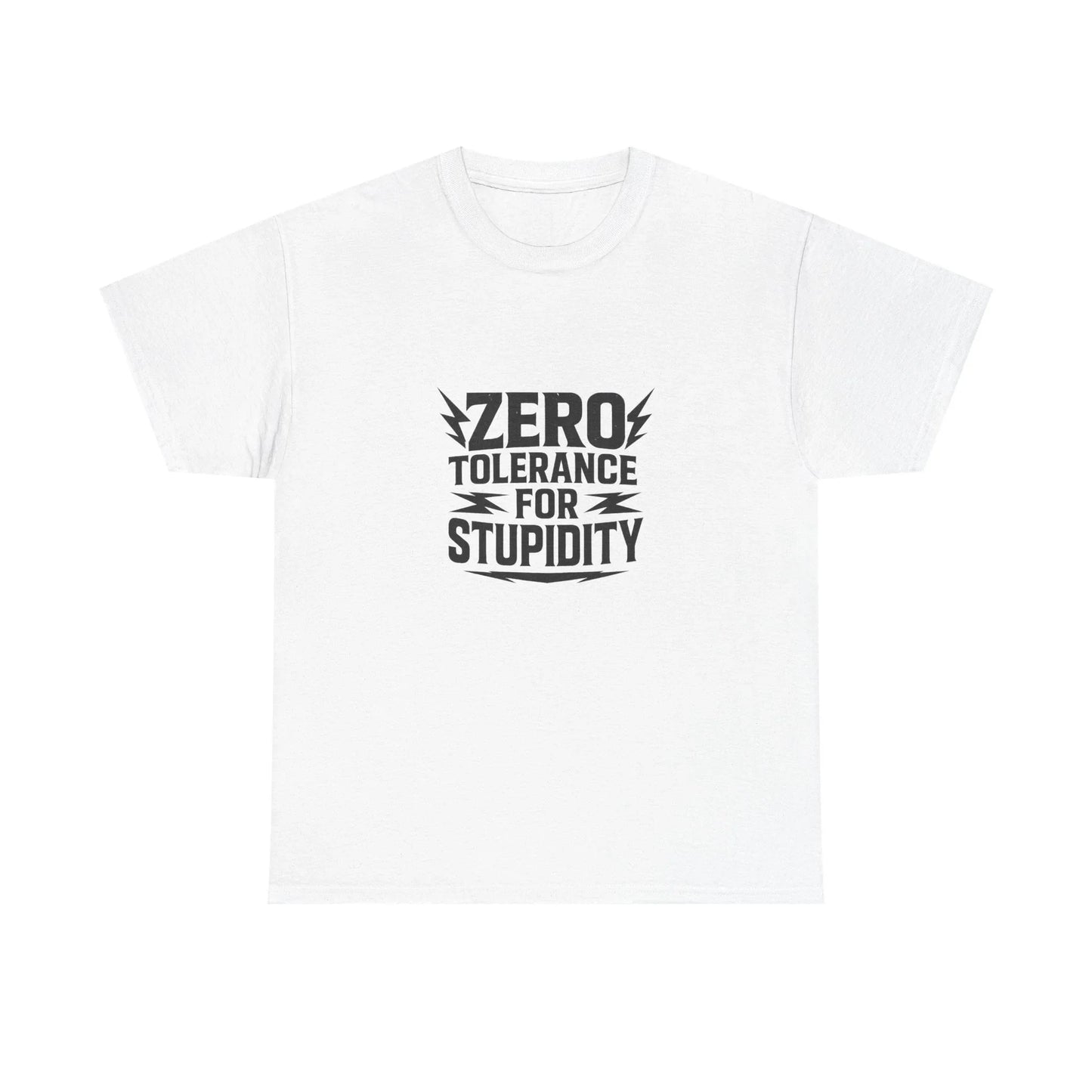 Funny Zero Tolerance Unisex Tee White
