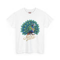 Peacock Pretty Pitbull Tee — Bold Peacock & ‘Nicki’ Graphic T-Shirt White
