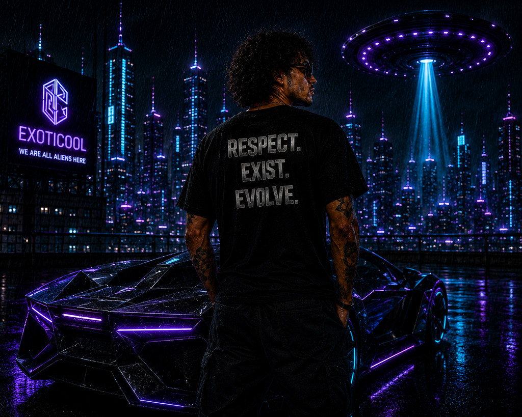 Back view of the Transphobes Are Trash tee showing the Respect. Exist. Evolve. design.