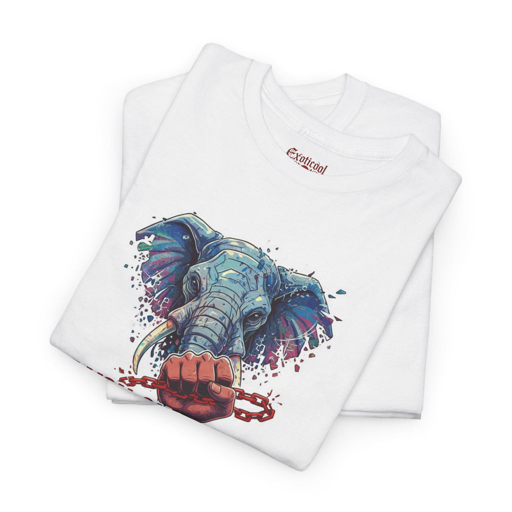 Elephant Freedom Tee — "If You Chose Red, You Chose Control Over Freedom" Graphic T-Shirt