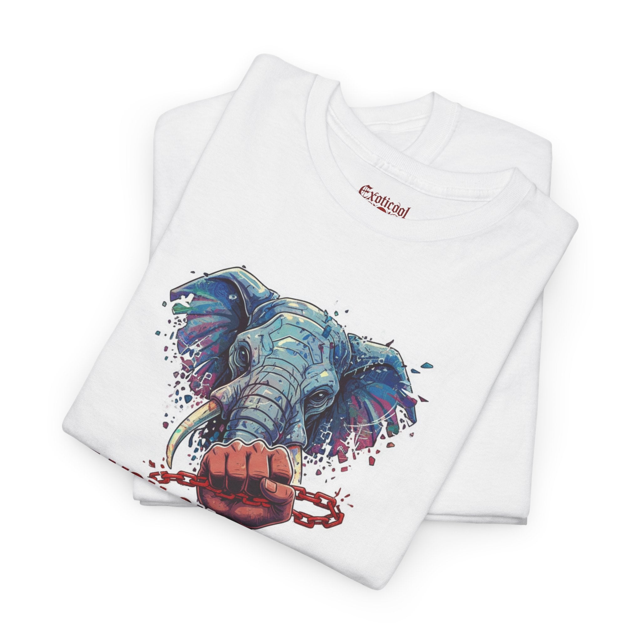 Elephant Freedom Tee — "If You Chose Red, You Chose Control Over Freedom" Graphic T-Shirt