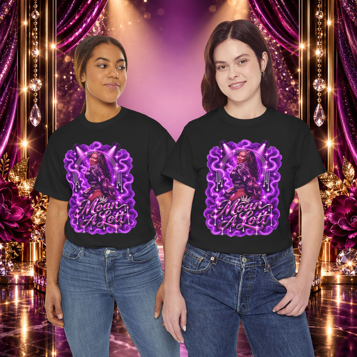 Moan A Lott Purple Spotlight Heavy Cotton Tee