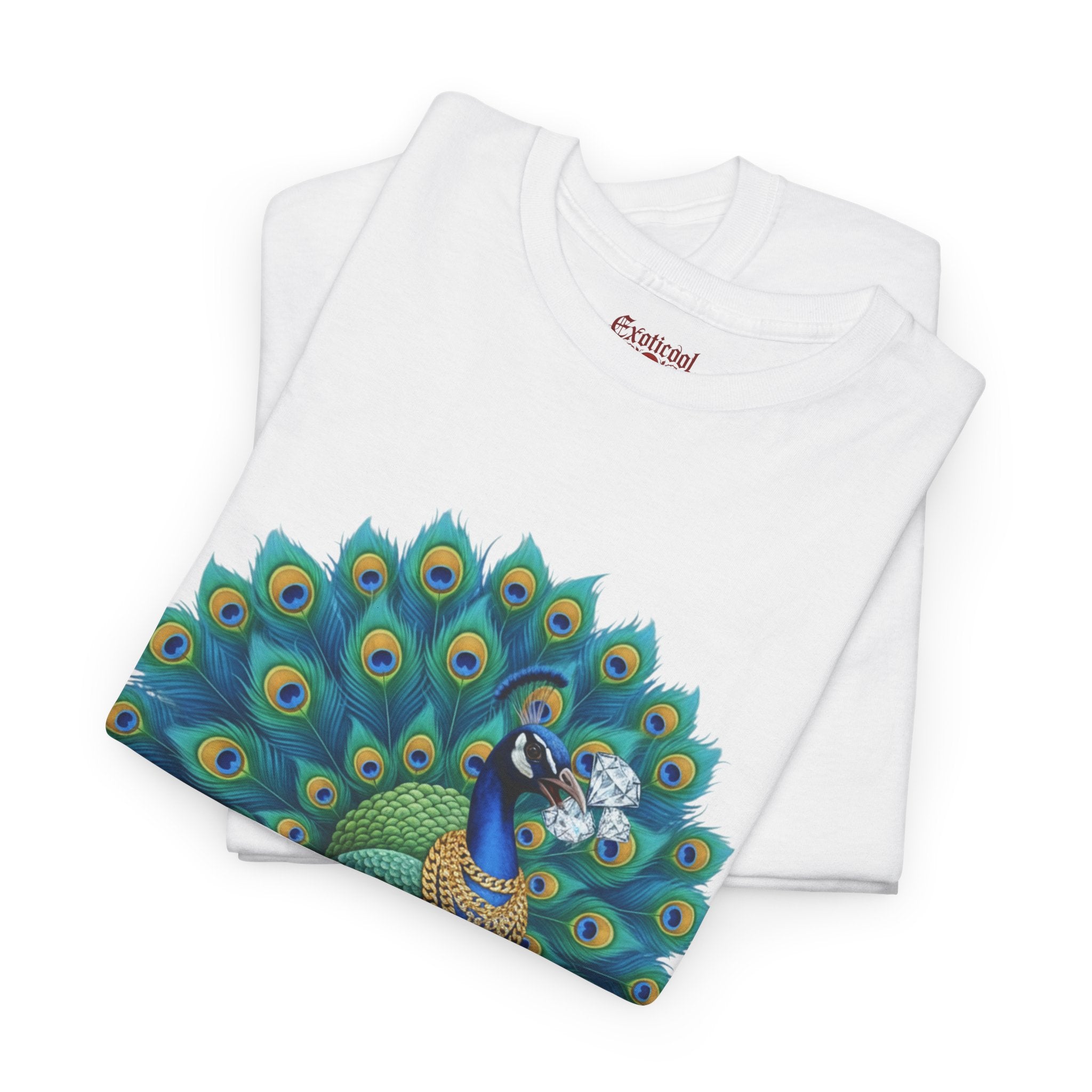 Peacock Pretty Pitbull Tee — Bold Peacock & ‘Nicki’ Graphic T-Shirt