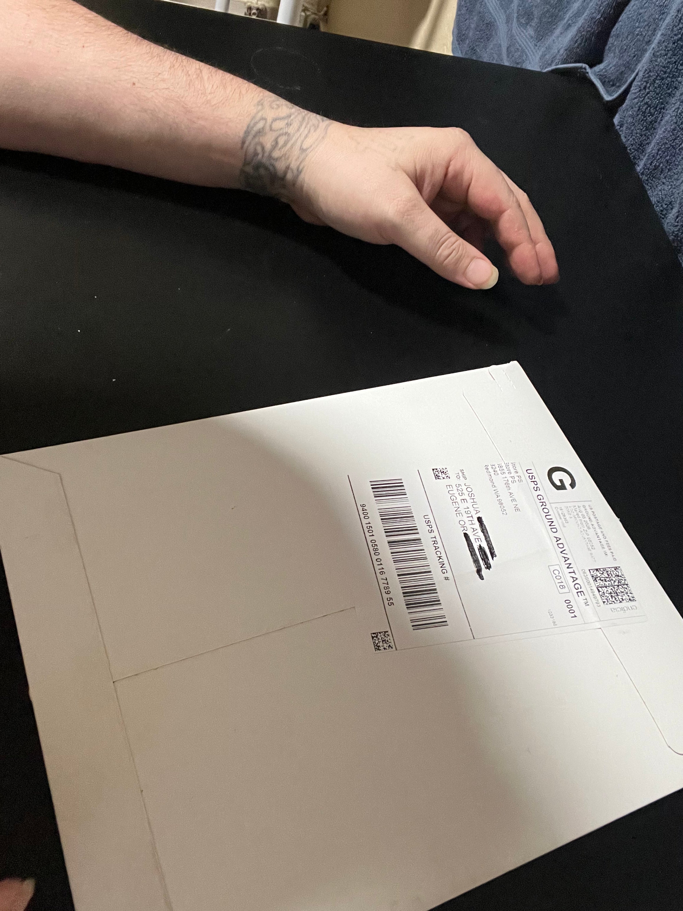 Shipping package used to deliver the Exoticool bumper sticker
