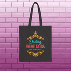 Back of the Adrianna Stephens two-sided tote bag featuring the alternate Diva portrait design