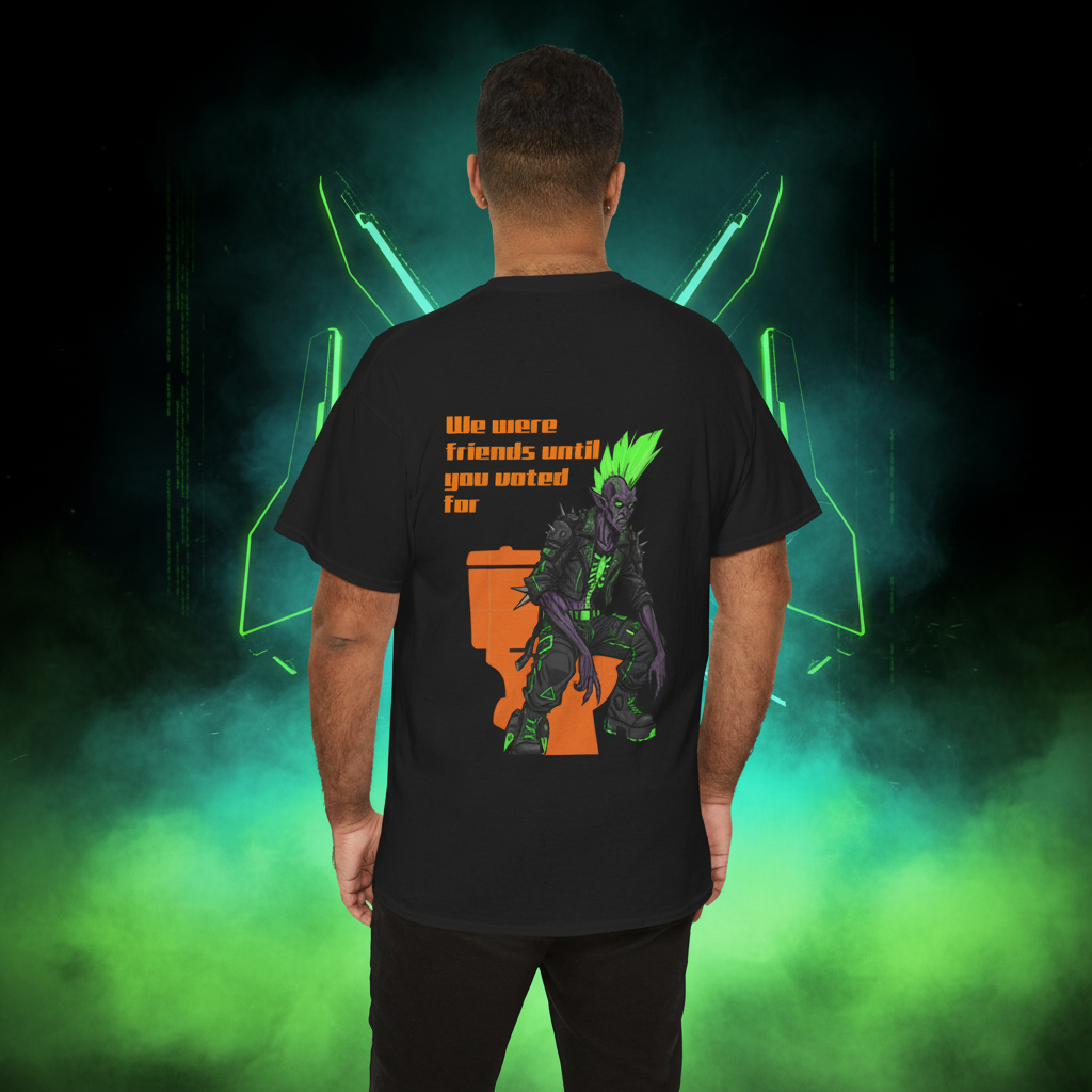 Resistance Graphic Tee — "Friendship Ended" Alien Toilet Satire—Exoticool