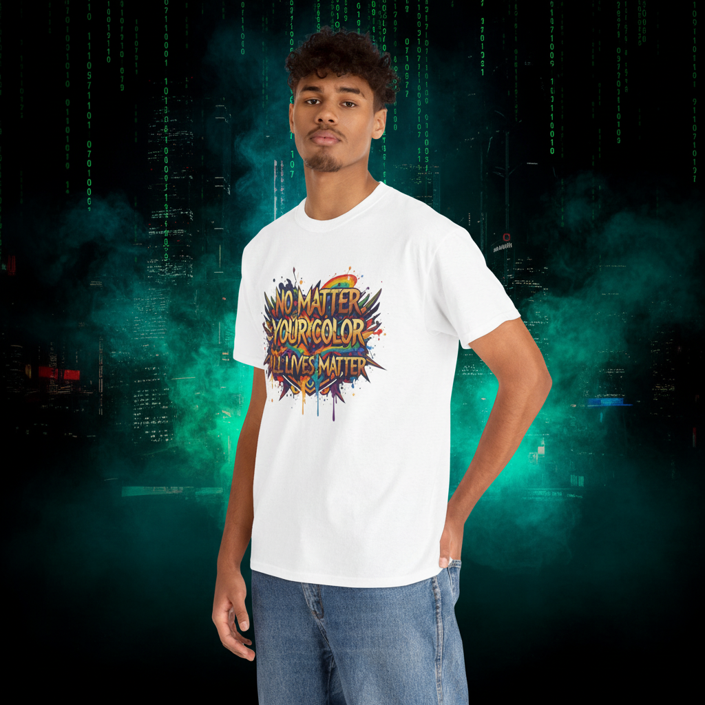 No Matter Your Color "All Lives Matter" Graphic Tee — Equality Statement T-Shirt