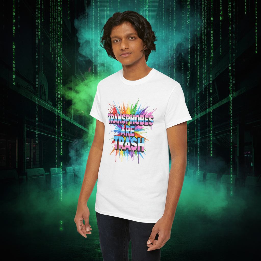 Transphobes Are Trash Tee — Pride Rainbow Activist T-Shirt